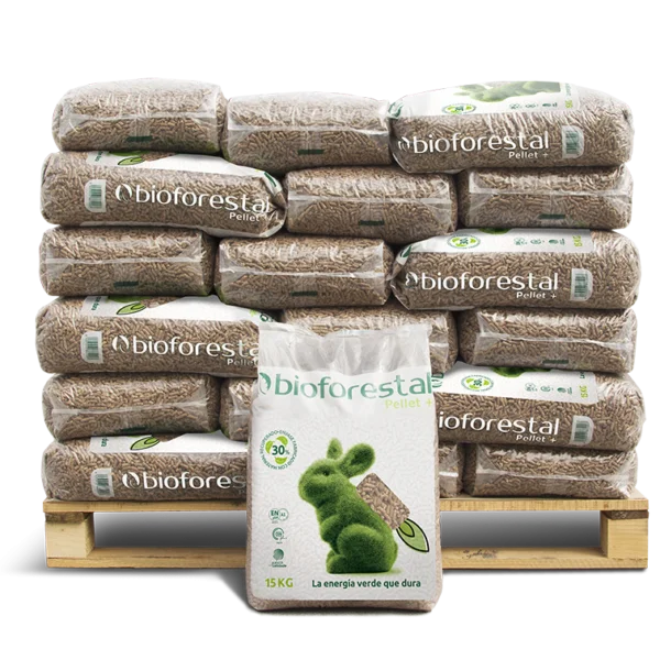 Biomasa Forestal- Palet de 70 sacos de 15 kg