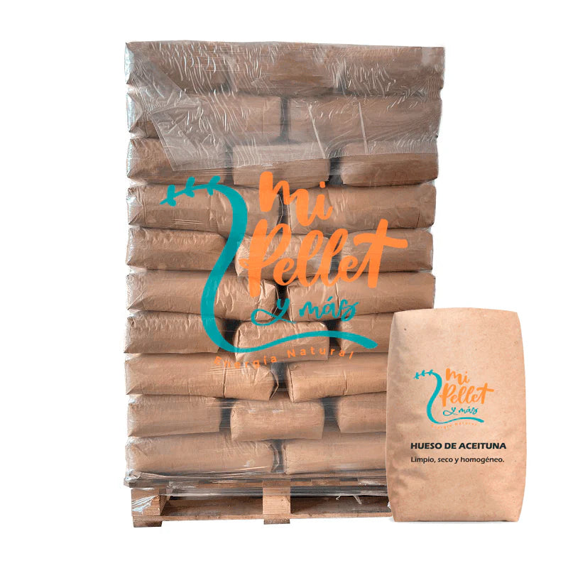 Hueso de aceituna – Palet de 70 sacos de 15 kg