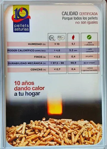 Pellets Asturias - Palet de 72 Sacos de 15 kg